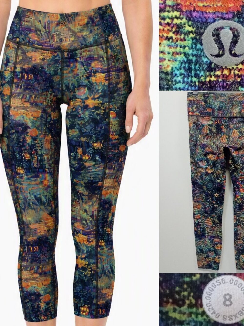 Lululemon Fast and Free Tight Nulux Glitch Tapestry Starlight Multi 8 Medium